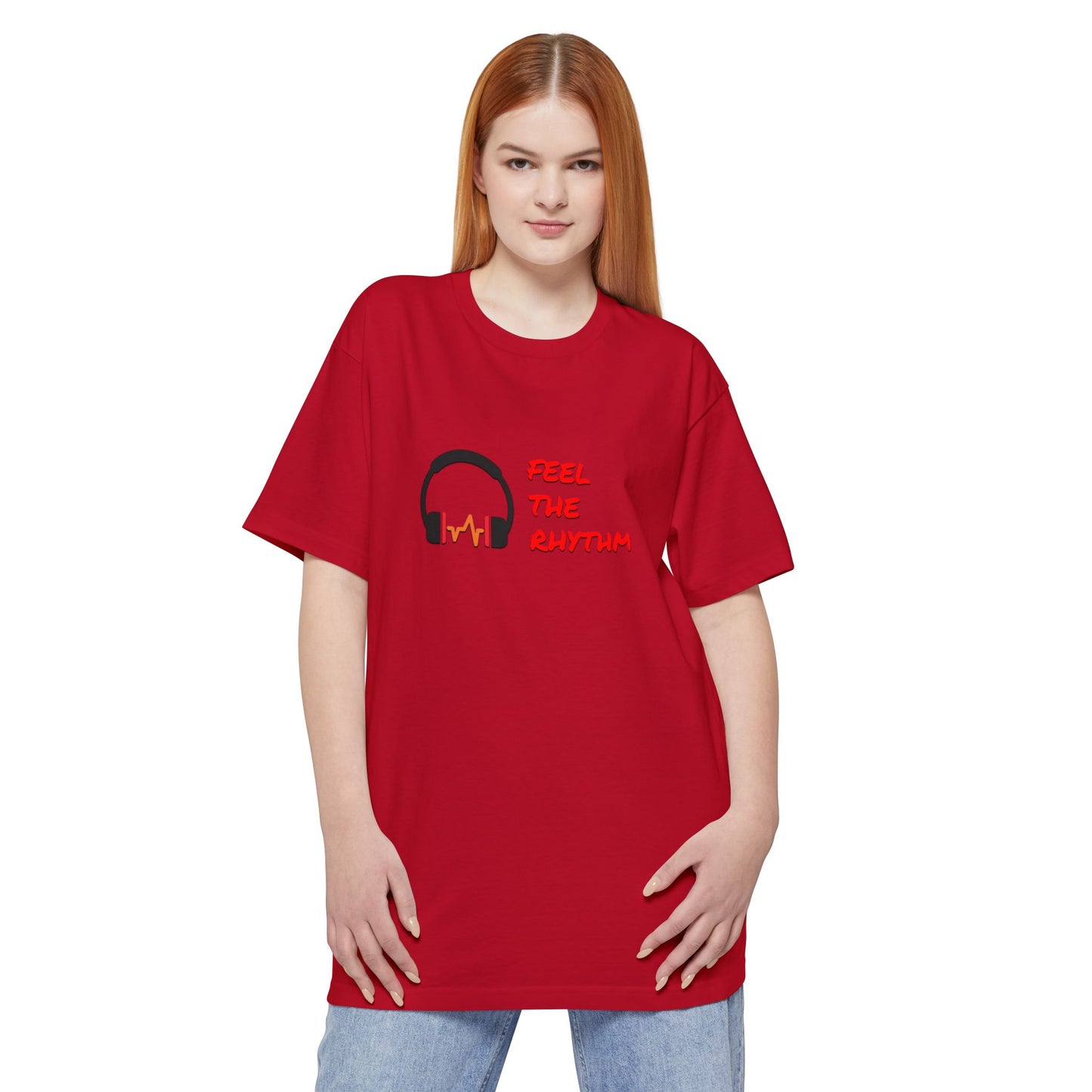 Feel the Rhythm Headphones Tall T‑Shirt | Music Lover Graphic Tee