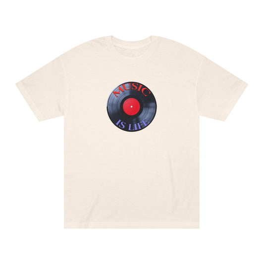 Music Is Life Retro Vinyl Tee