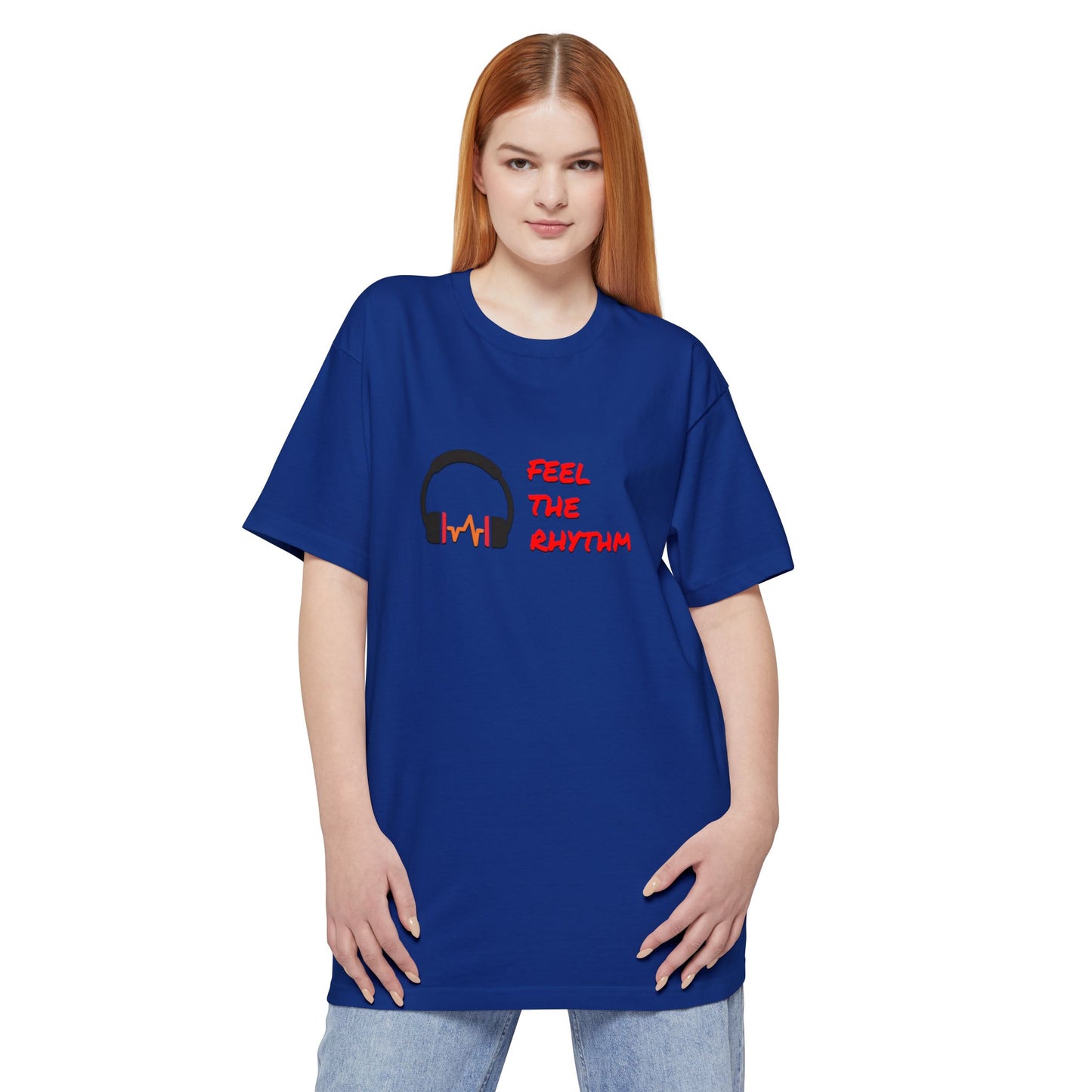 Feel the Rhythm Headphones Tall T‑Shirt | Music Lover Graphic Tee