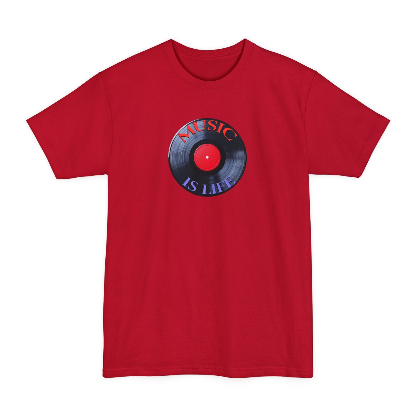 Music Is Life Vinyl Record Tall T-Shirt