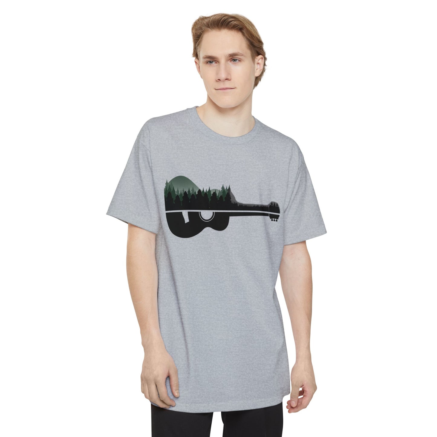 Guitar Forest Tall T-Shirt — Acoustic Nature Music Tee