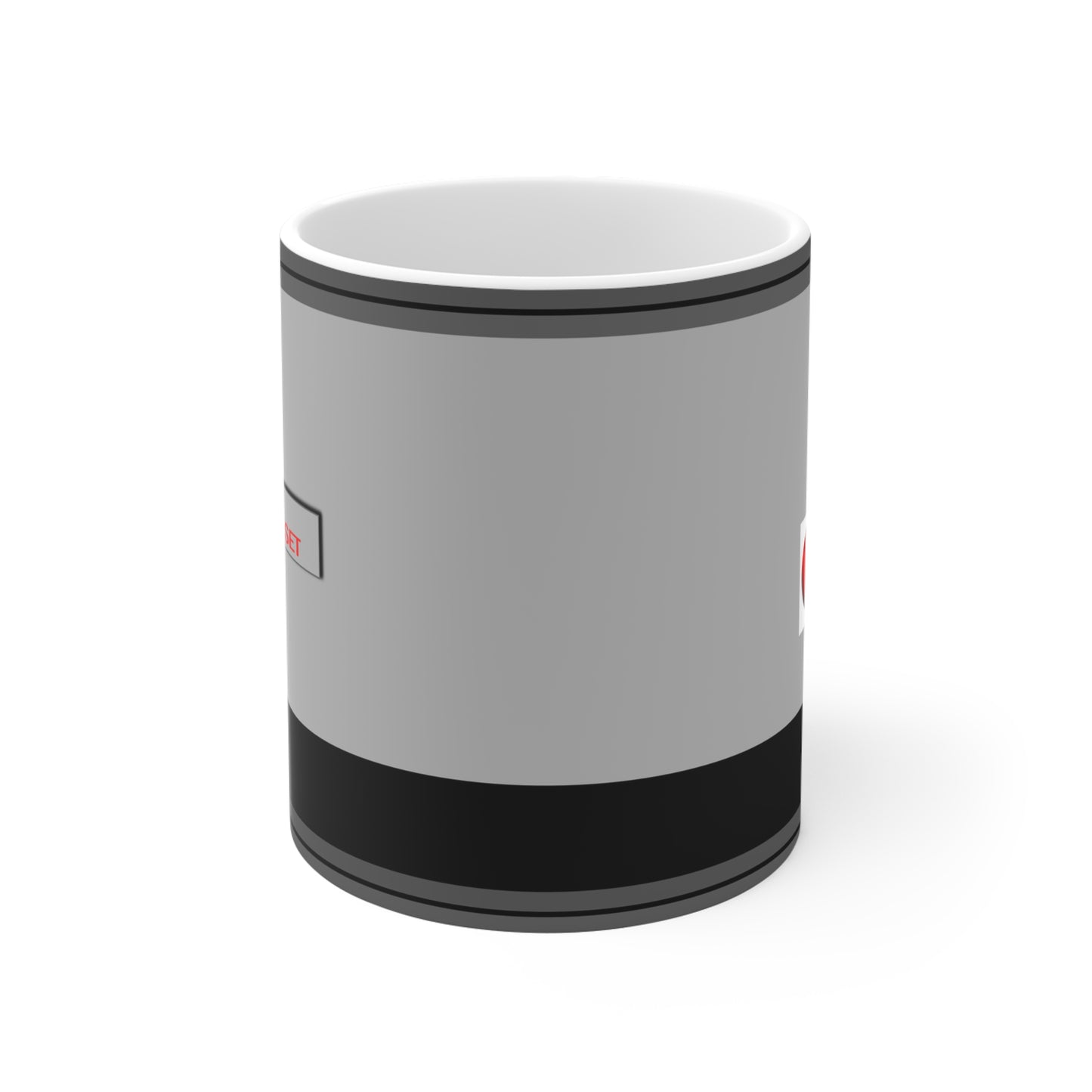 Retro Power/Reset Console Inspired Ceramic Mug — Vintage Computer Gaming Coffee Cup