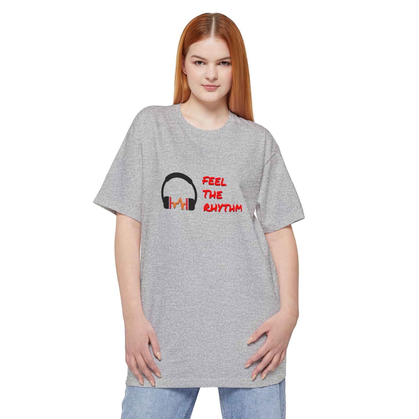Feel the Rhythm Headphones Tall T‑Shirt | Music Lover Graphic Tee