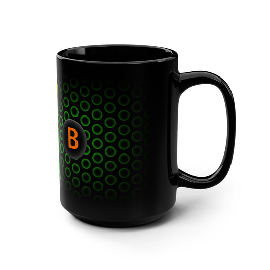 Gamer Console Inspired 15oz Black Coffee Mug — X Y B A Retro Xbox Style