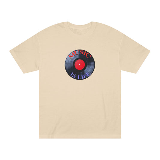 Music Is Life Retro Vinyl Tee