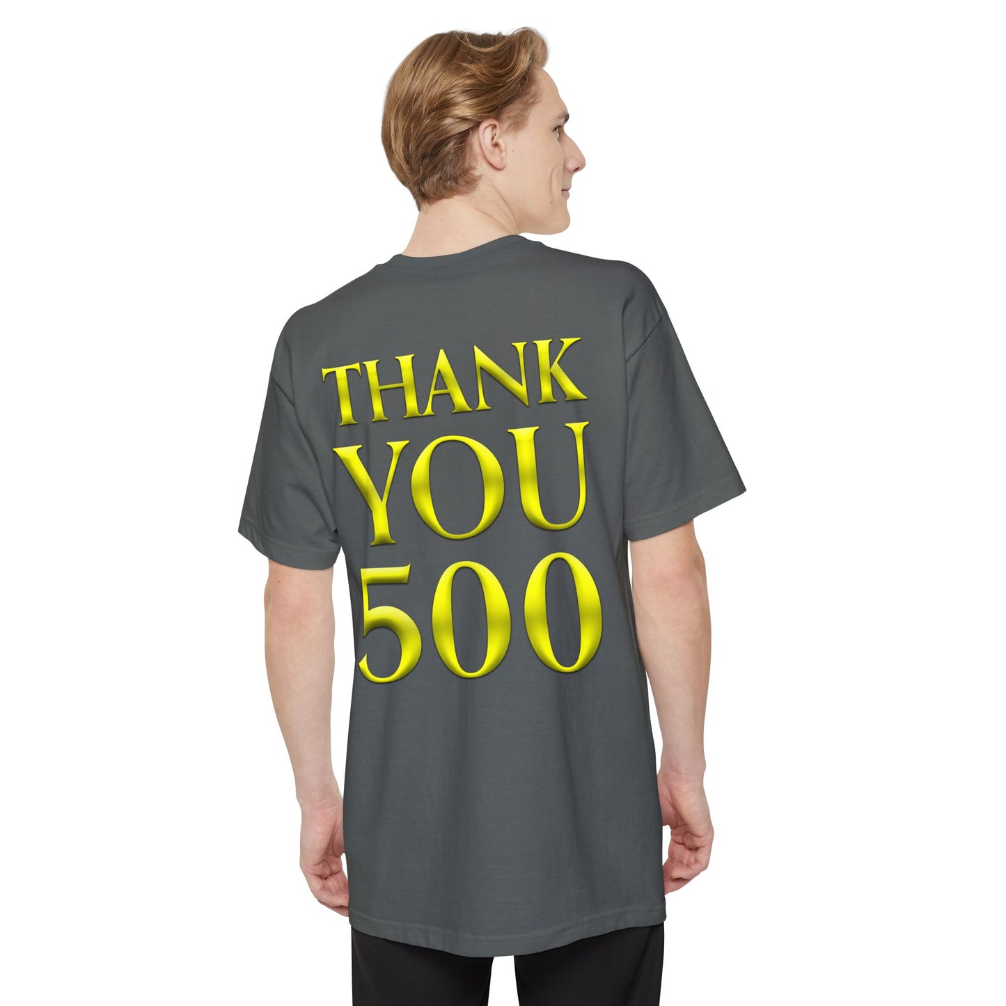 Thank You 500 FM213 Tall T-Shirt — Celebration for Fans & Followers