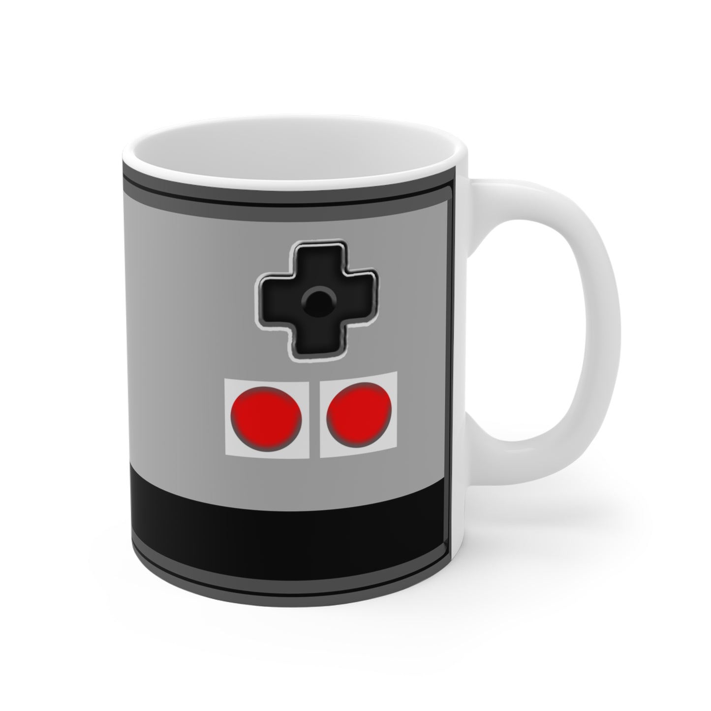 Retro Power/Reset Console Inspired Ceramic Mug — Vintage Computer Gaming Coffee Cup