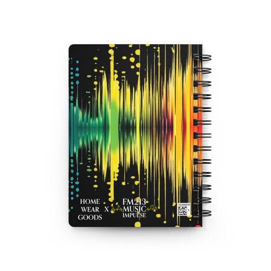 Spiral Notebook — "Where the Music Lives" Soundwave Journal for Musicians & Music Lovers