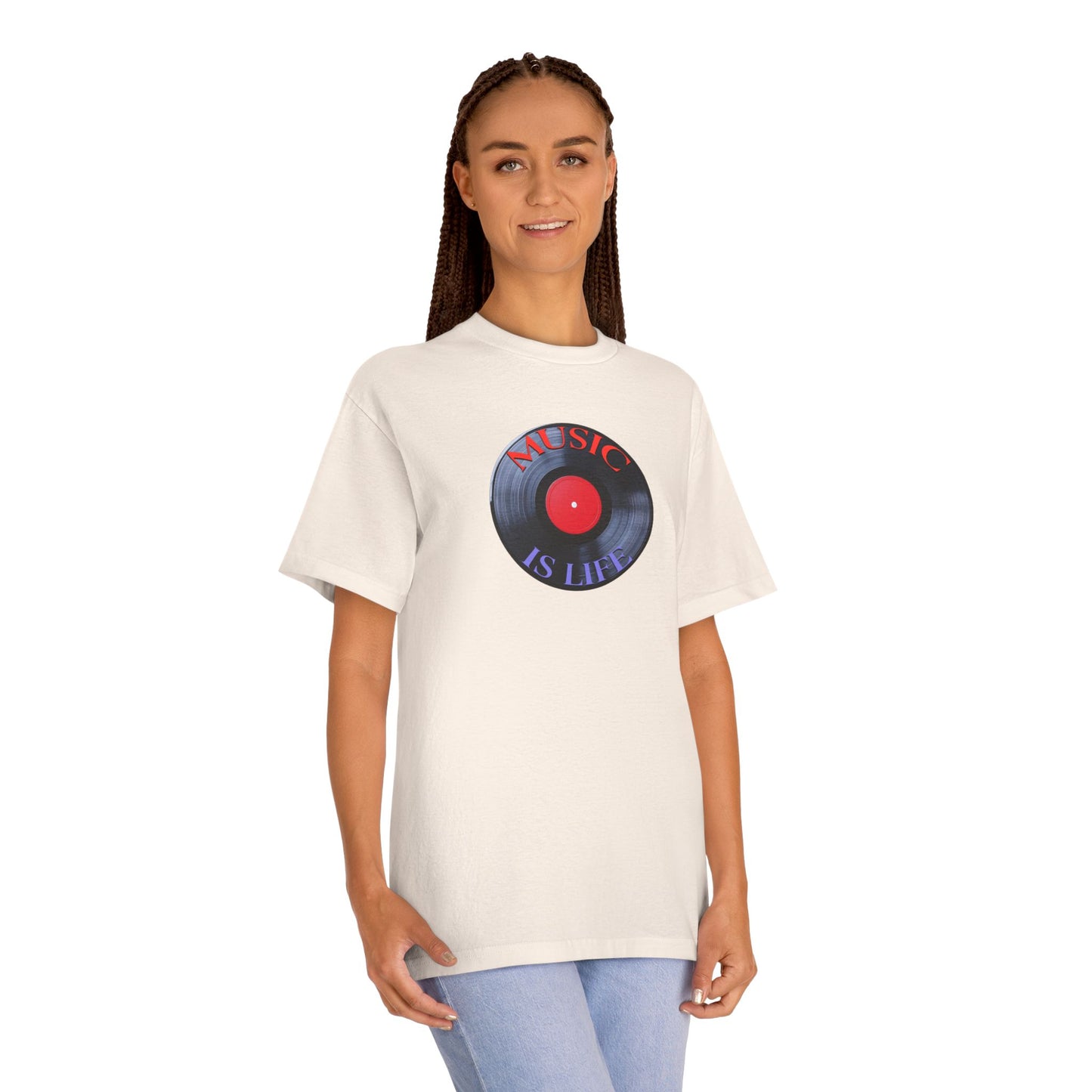 Music Is Life Retro Vinyl Tee