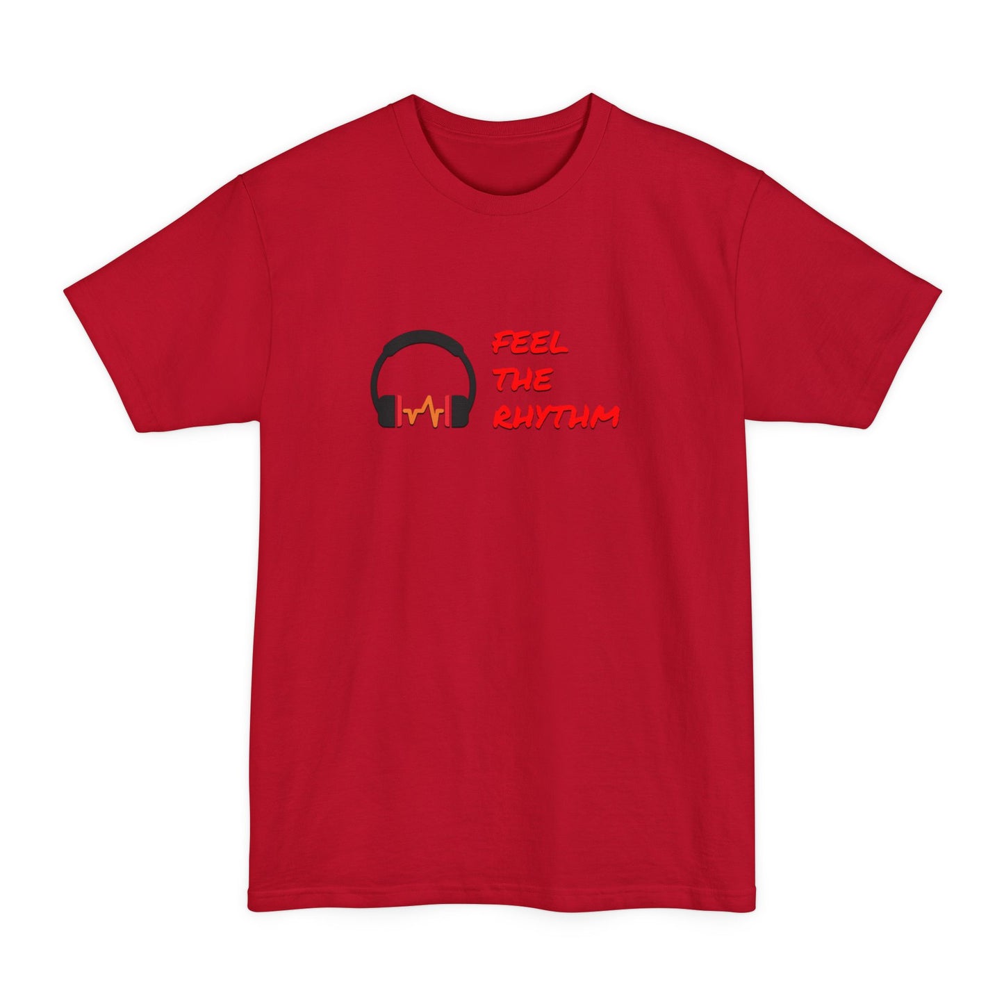 Feel the Rhythm Headphones Tall T‑Shirt | Music Lover Graphic Tee