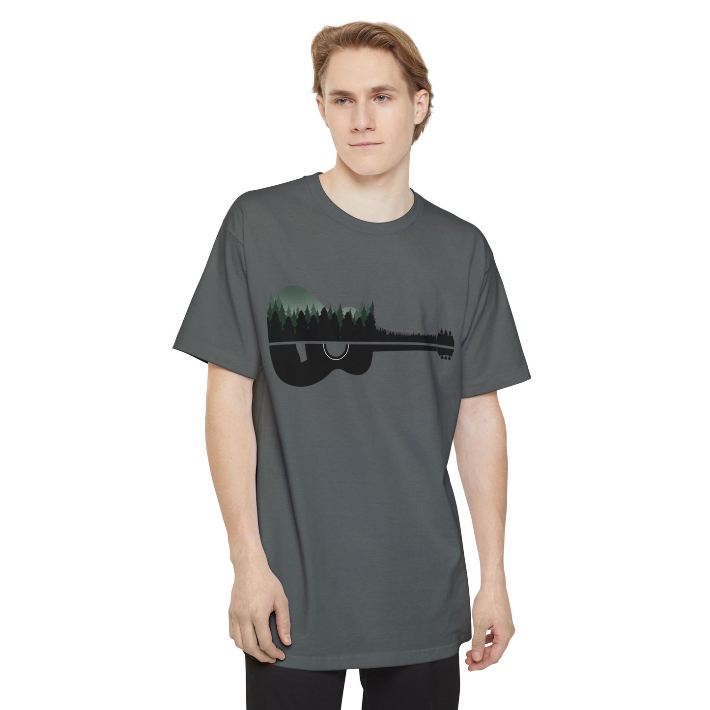 Guitar Forest Tall T-Shirt — Acoustic Nature Music Tee