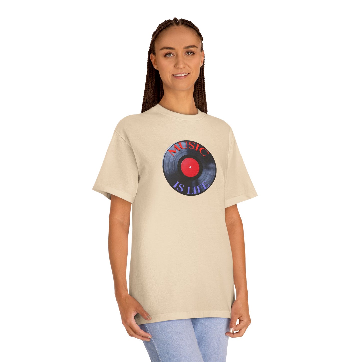 Music Is Life Retro Vinyl Tee