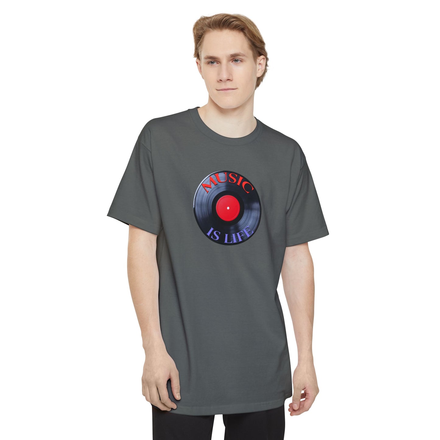 Music Is Life Vinyl Record Tall T-Shirt