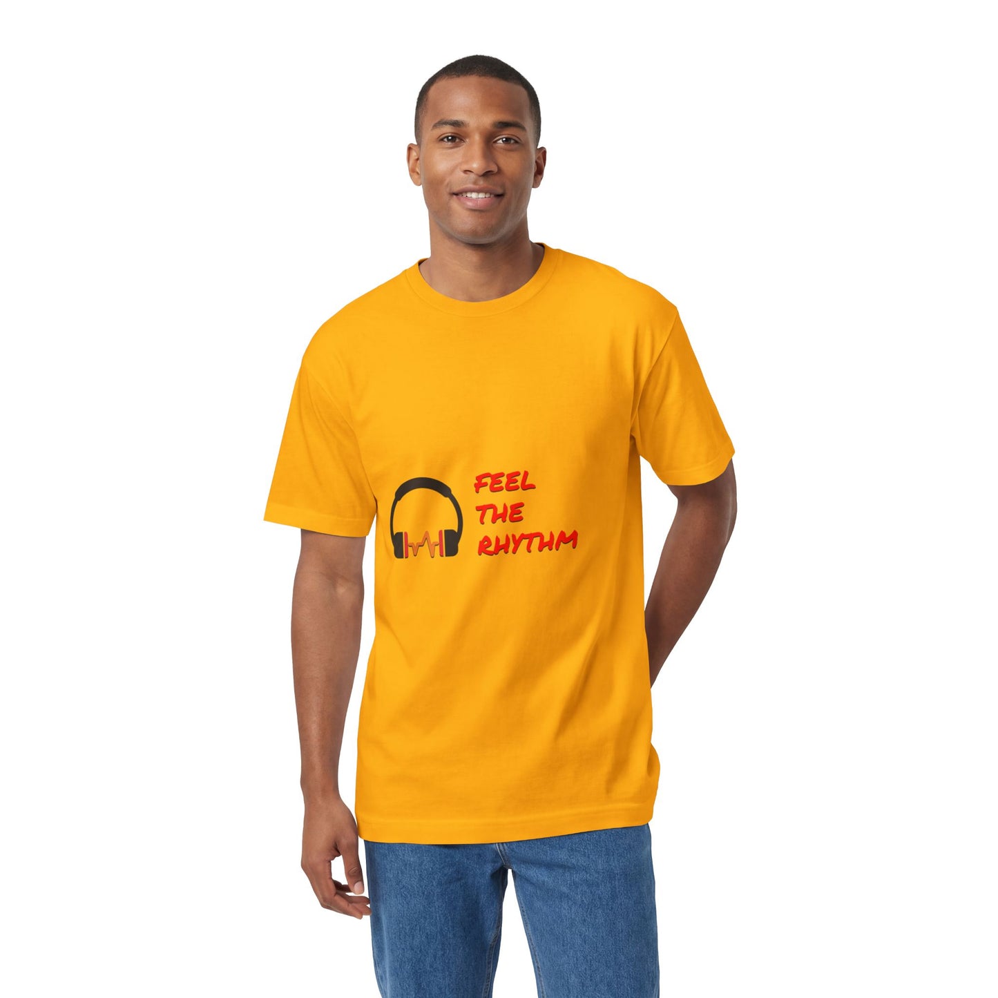 Feel the Rhythm T-Shirt | Headphones & Wavebeat Music Tee
