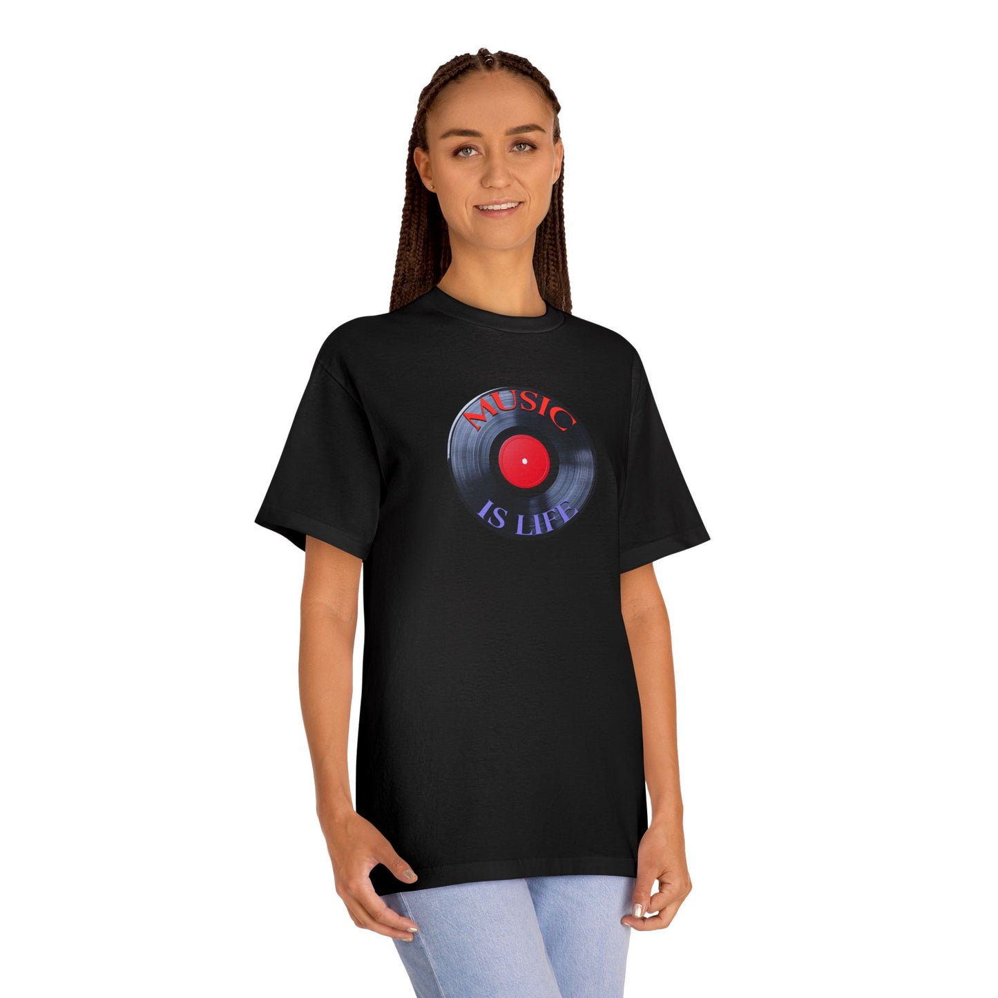 Music Is Life Retro Vinyl Tee