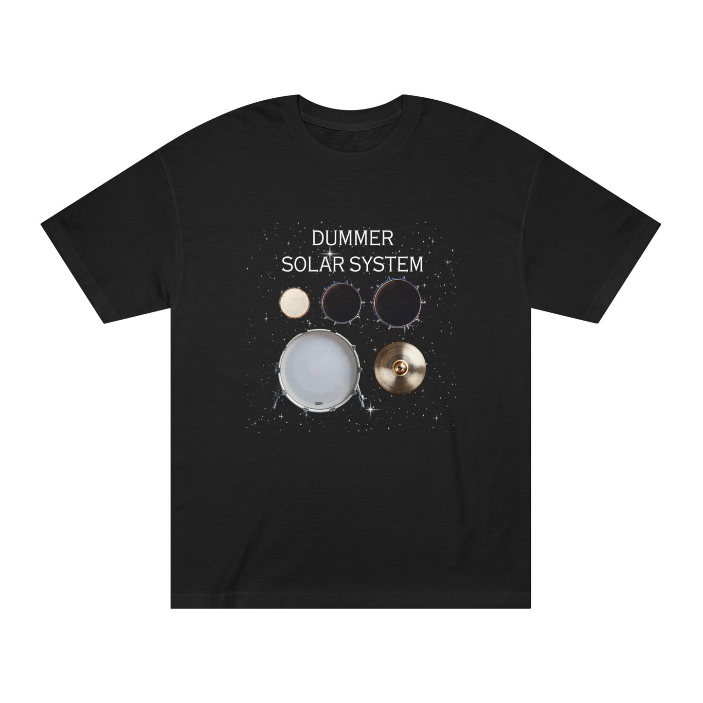 Drummer Solar System T-Shirt - Drum Kit Planets Graphic Tee