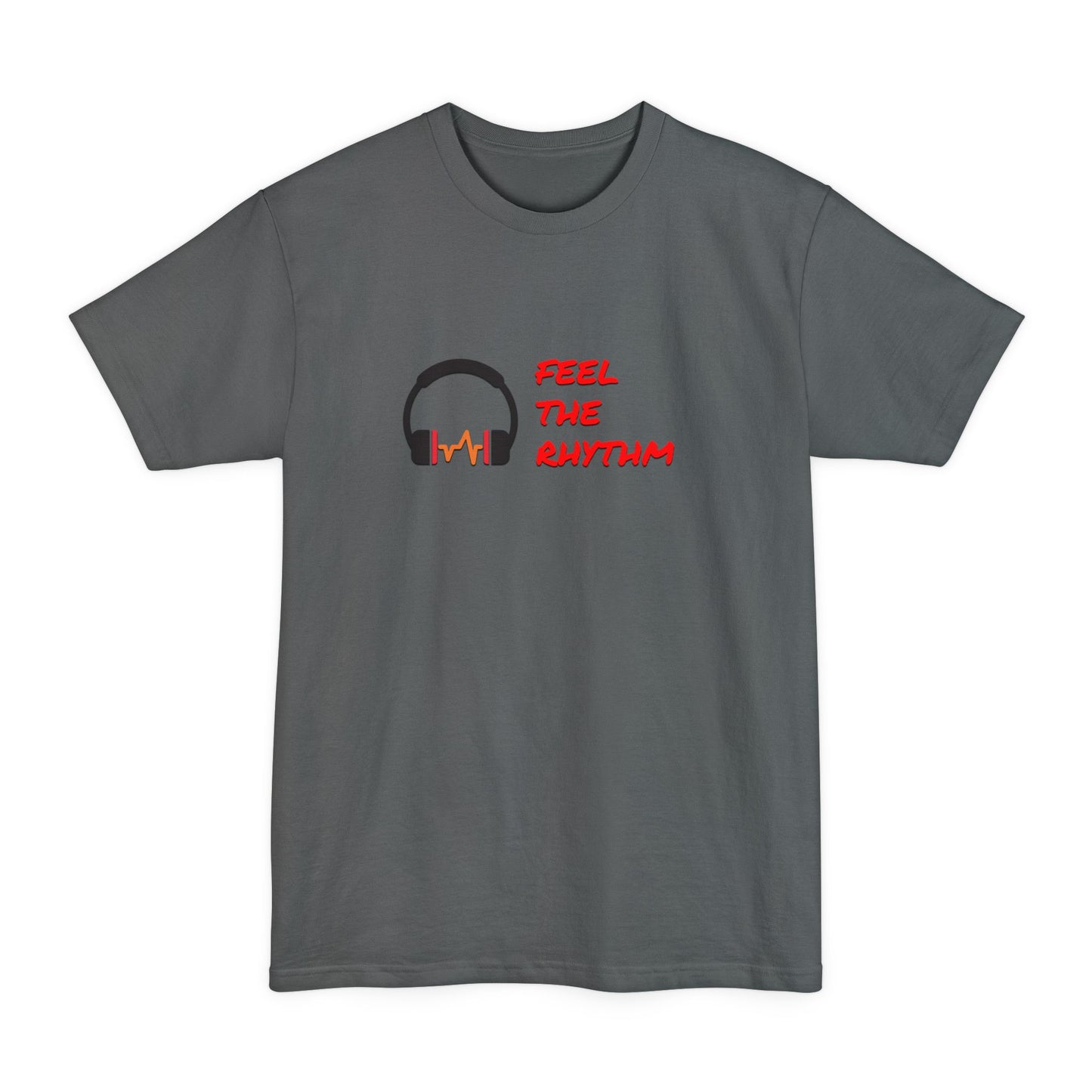 Feel the Rhythm Headphones Tall T‑Shirt | Music Lover Graphic Tee