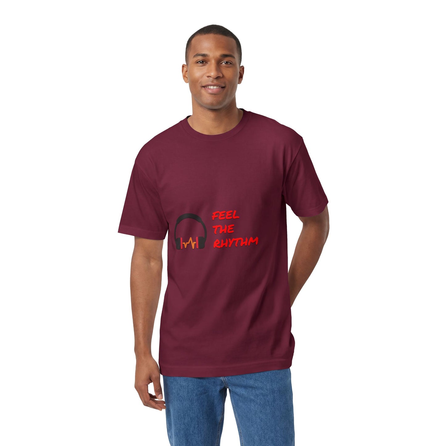 Feel the Rhythm T-Shirt | Headphones & Wavebeat Music Tee