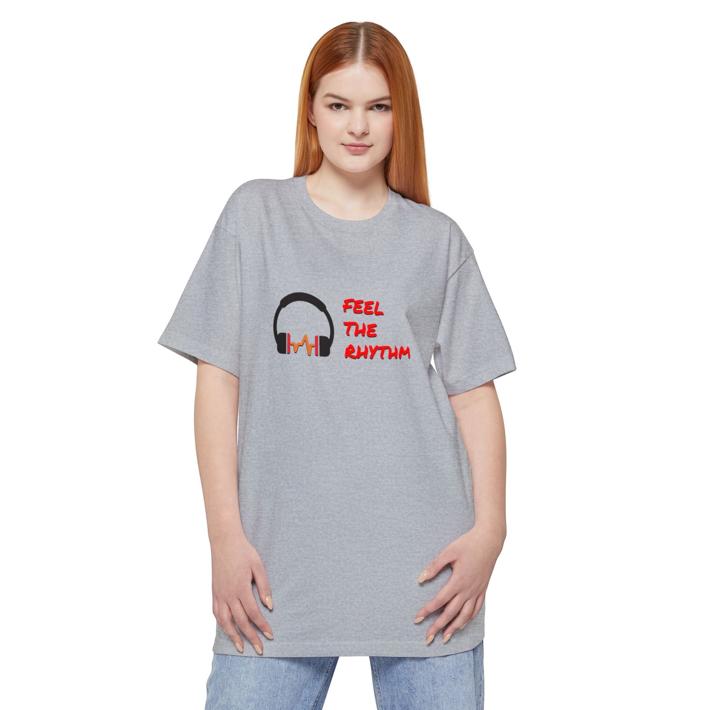 Feel the Rhythm Headphones Tall T‑Shirt | Music Lover Graphic Tee