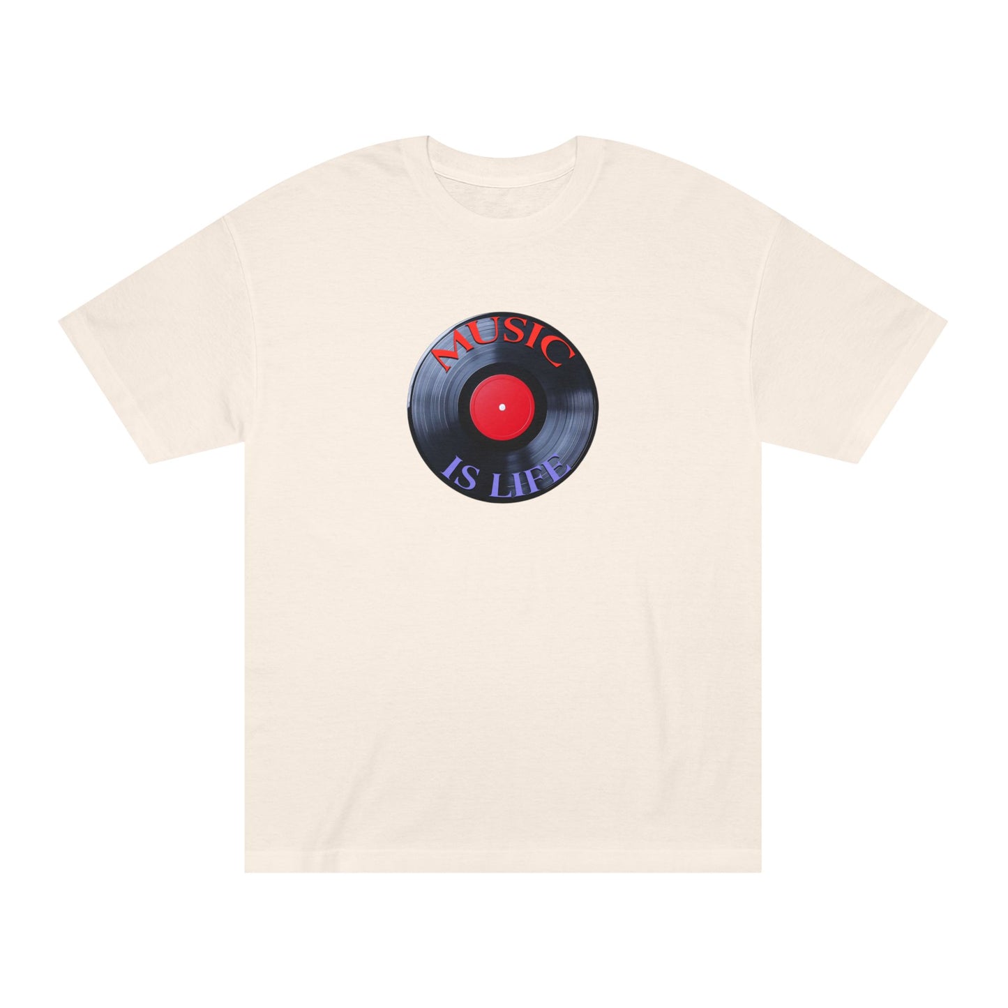 Music Is Life Retro Vinyl Tee