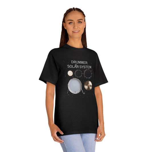 Drummer Solar System T-Shirt - Drum Kit Planets Graphic Tee