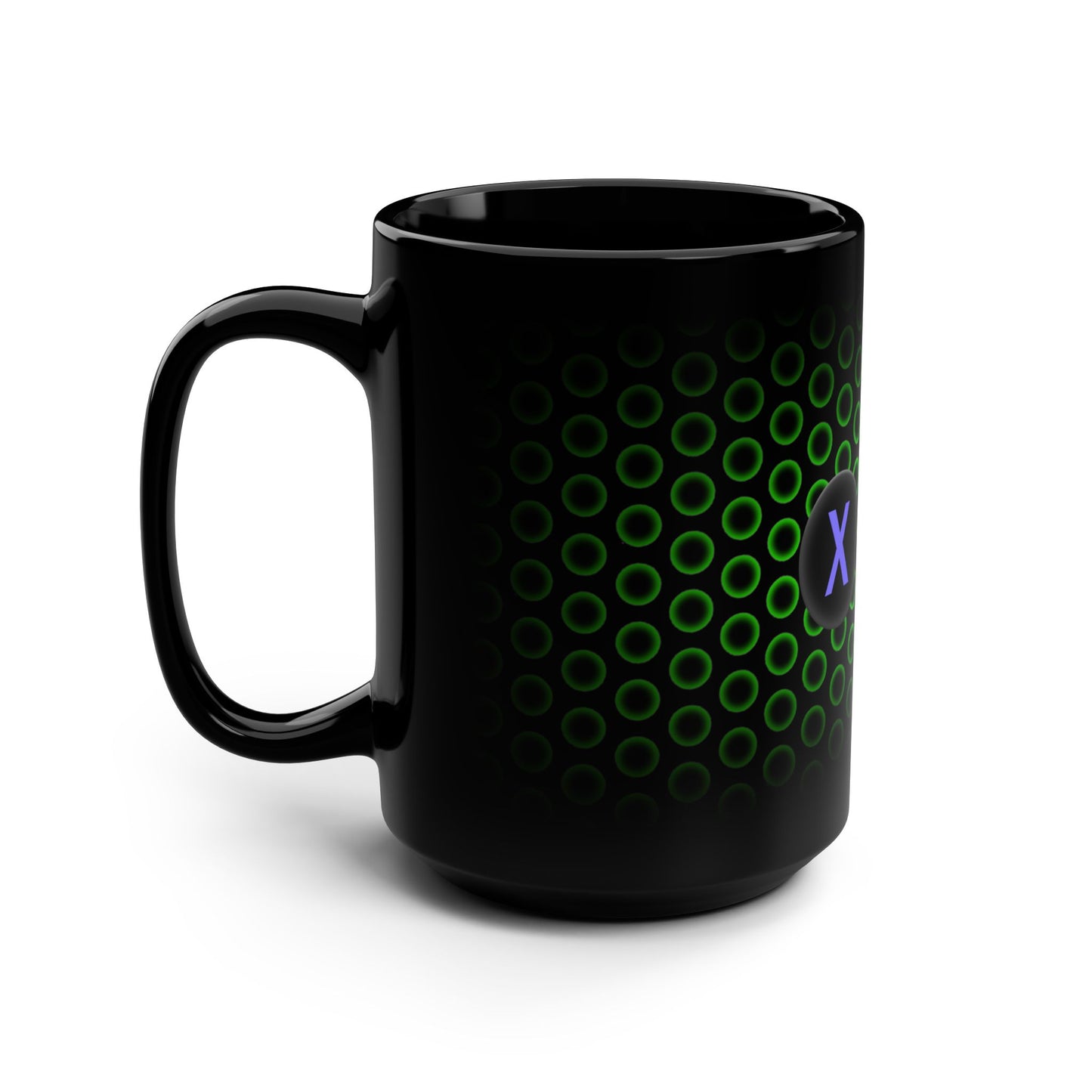 Gamer Console Inspired 15oz Black Coffee Mug — X Y B A Retro Xbox Style